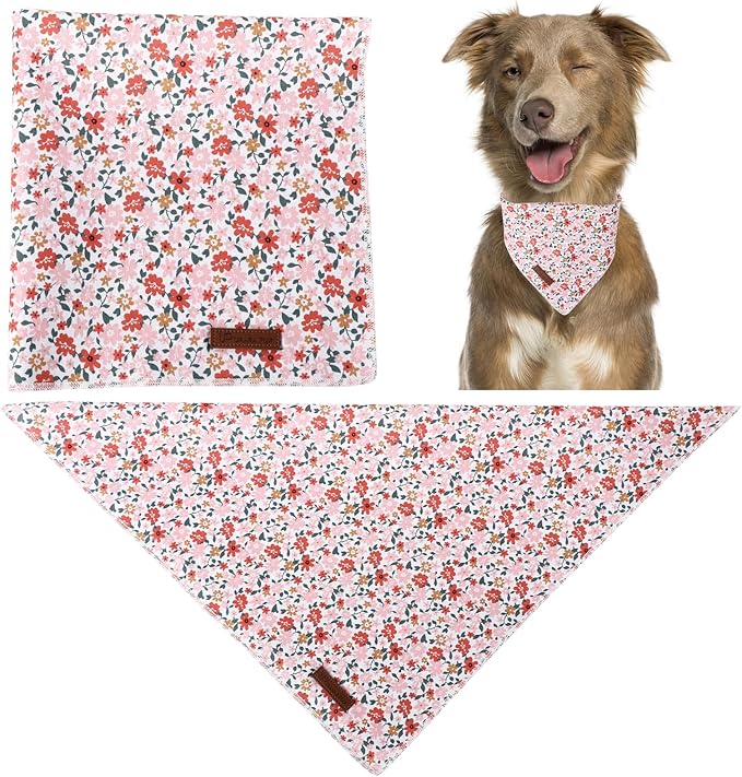 Summer Dog Bandana, UP URARA PUP Orange Bandana - Image 3