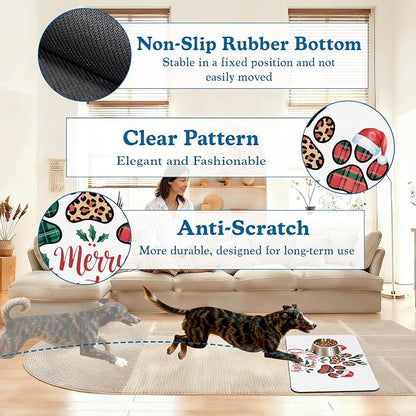 Dog Christmas Dog Food Mat–Christmas Stocking Absorbent Quick Dry Feeding - Image 4