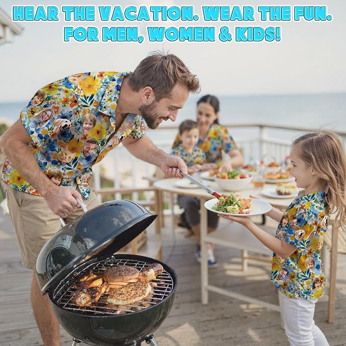 Custom Hawaiian Shirt with Face Photo Picture - Image 2