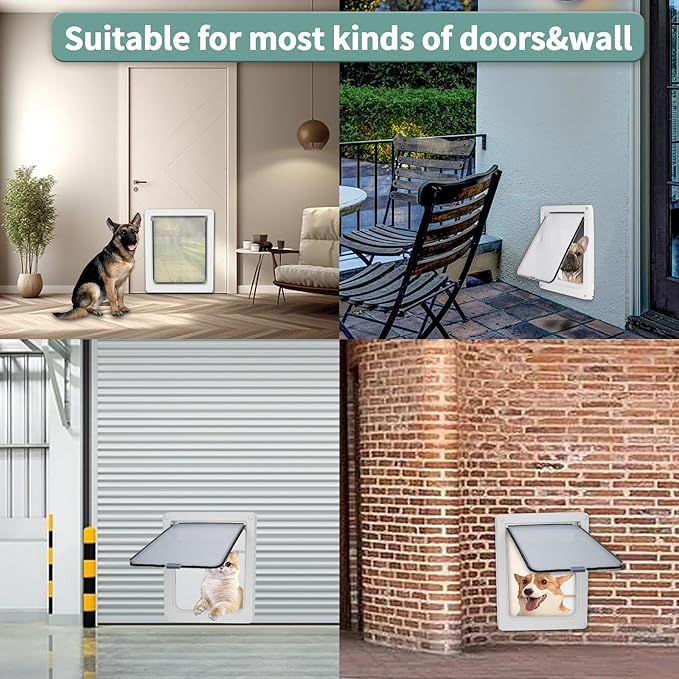 Small Doggie Door with Magnetic Locking Panel - Image 7
