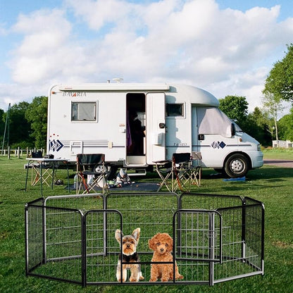 NEWBULIG Dog Playpen 8 Panels 24" Height Foldable Heavy Duty Metal Dog Exercise - Image 6