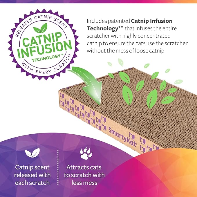 SmartyKat Scratch Up Corrugated Hanging Cat Scratcher, Catnip Infusion - Image 6