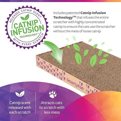 SmartyKat Scratch Up Corrugated Hanging Cat Scratcher, Catnip Infusion - Image 6
