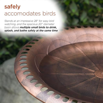 Alpine Corporation | 28" Bronze Outdoor Pedestal Birdbath - Image 10