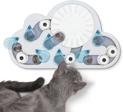 Catstages Nina Ottosson Rainy Day Puzzle & Play – Interactive Cat Puzzle Feeder by Catstages