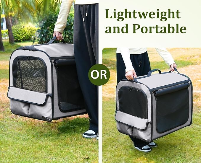 Pecute Dog Car Carrier Stable and Light Weight, Expandable Extra Space Dog - Image 2