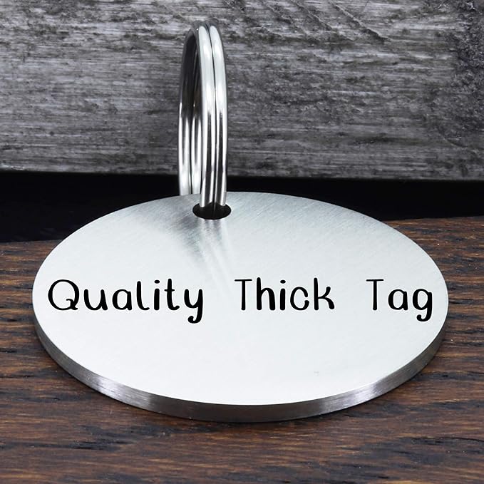 Ultra Joys Stainless Steel Pet ID Tag Dog Name Tags Personalized Front and Back - Image 4
