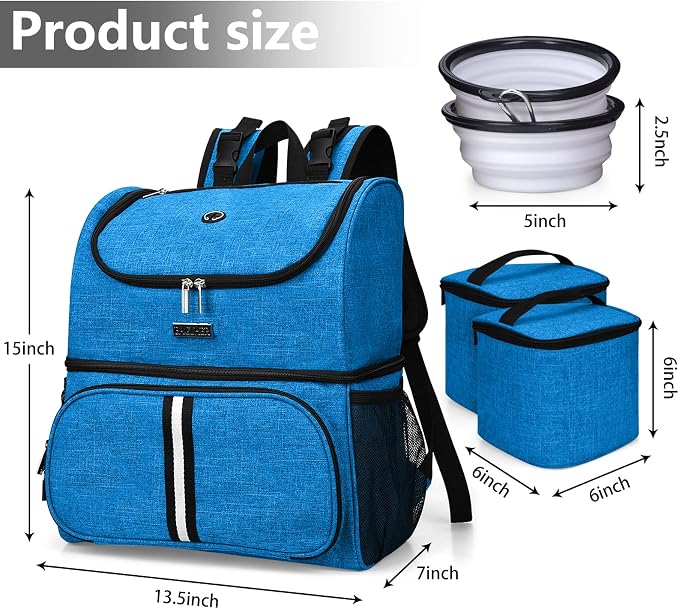 BAGLHER Pet Travel Bag, Double-Layer Pet Supplies Backpack, Pet Travel Backpack - Image 3