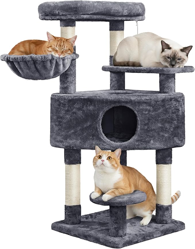 Yaheetech 46in Cat Tree Tower | Multi-Level Indoor Activity Center by Yaheetech