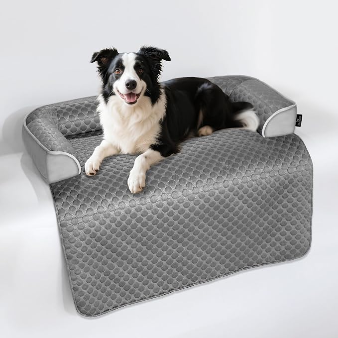 Large Cooling Dog Bed – 41 x 37 inch Waterproof Couch Cover by blunique