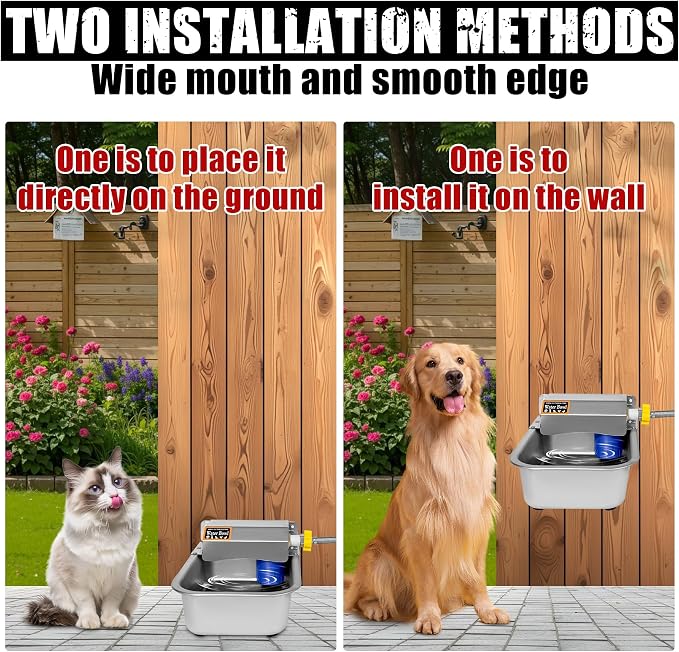 Automatic Dog Water Dispenser 1 Gal/3.8L Outdoor Dog Water Bowl Auto-Fill Water - Image 4
