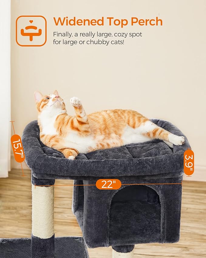 Feandrea Cat Tree, 33.1-Inch Cat Tower, Plush Condo - Image 3