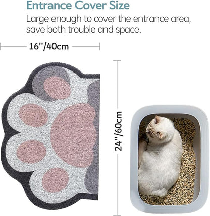 Cute Cat Litter Mat 24”x16”, Litter Box Mat, Litter Trapping Mat, Soft on Kitty - Image 3