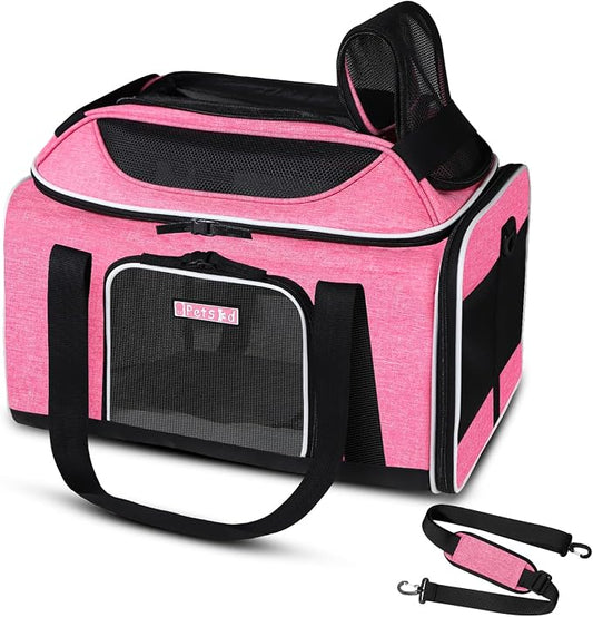 Petskd Top-Expandable Pet Carrier 17x11x9.5 Inches Alaska Airline Approved by Petskd