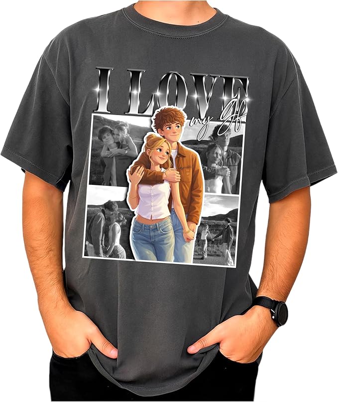 Custom Bootleg Rap Tee, Personalized Girlfriend Vintage Graphic T-Shirt by CustomsMerch