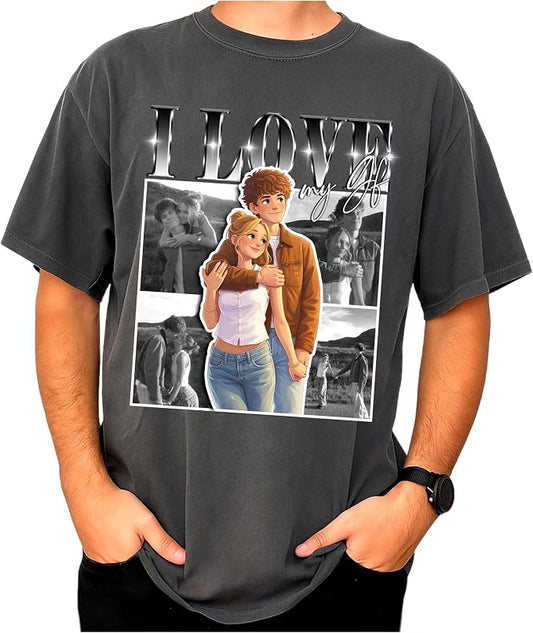 Custom Bootleg Rap Tee, Personalized Girlfriend Vintage Graphic T-Shirt by CustomsMerch