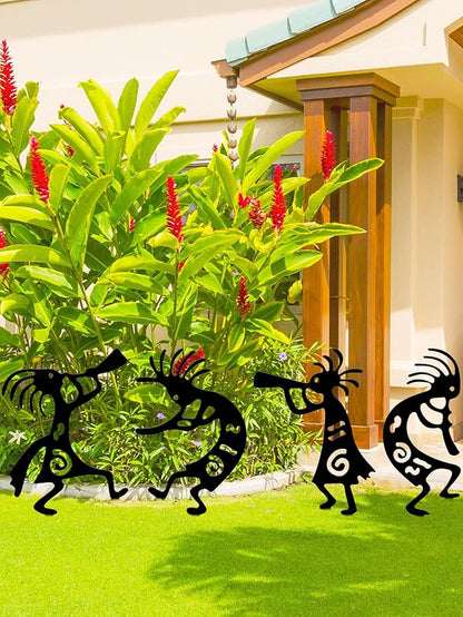 4 Piece Kokopelli Metal Garden Stakes - Image 5
