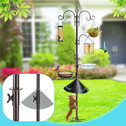 Bird Feeding Station Kit, 87 Inches Bird Feeder Pole, Premium Feeder Hanging Kit - Image 4