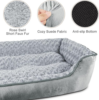 JOEJOY Rectangle Dog Bed for Large Medium Small Dogs - Image 3