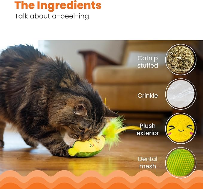 Catstages Peelin' Good Banana Kicker Dental Catnip Toy - Image 4