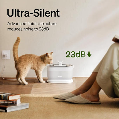 PETLIBRO Cat Water Fountain, Cat Fountain Indoor Stainless Steel Tray, - Image 3