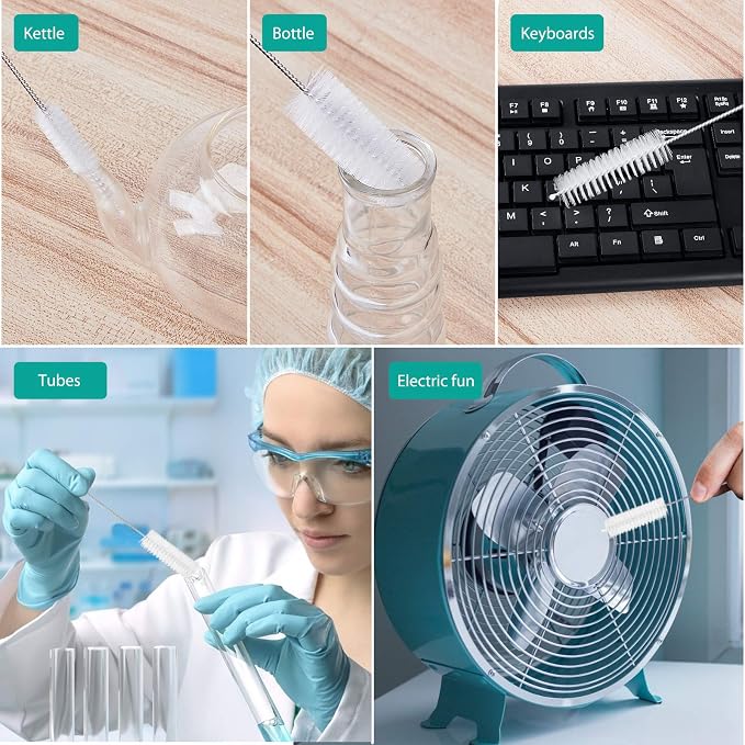 CiaraQ Bottle Cleaning Brushes, 8 Inch Nylon Tube Brush Set, Cleaner - Image 7