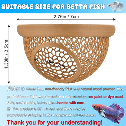 Floating Betta Hide & Shrimp Cave – 3D Printed Aquarium Hammock, Feeder & Rest - Image 3