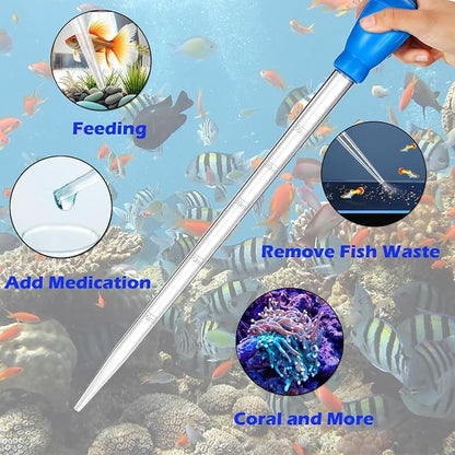 KABASI Coral Feeder Fish Feeder Waste Clean Tool, 50ml Manual Acrylic Pipette - Image 6