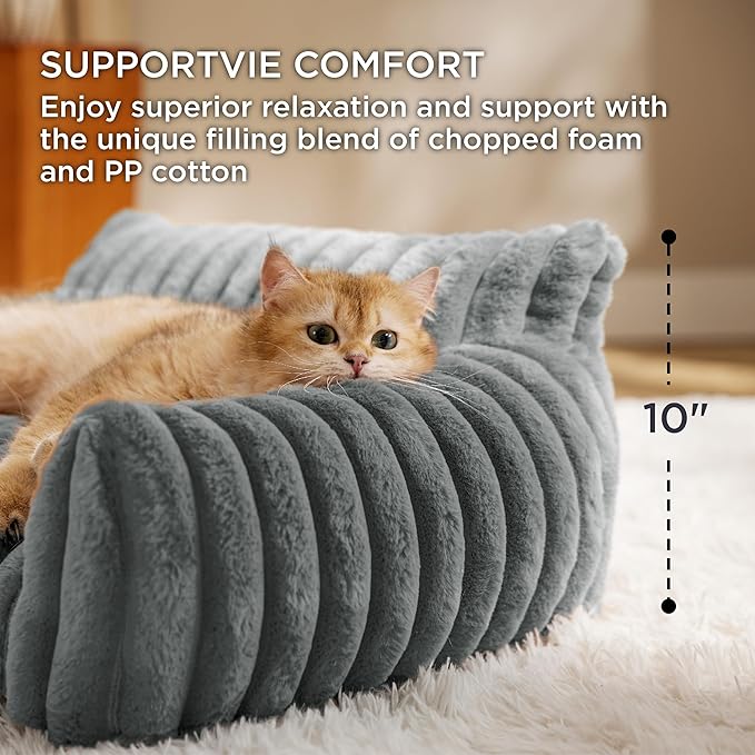 Bedsure ComfyFleece Cat Couch for Pets - Image 3