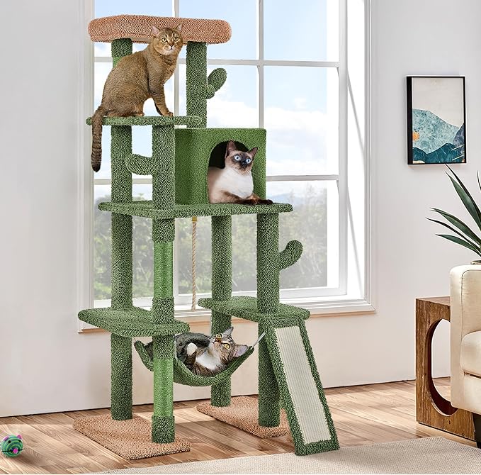 Yaheetech 63in Cactus Cat Tree, Pet Furniture Activity Center - Image 2