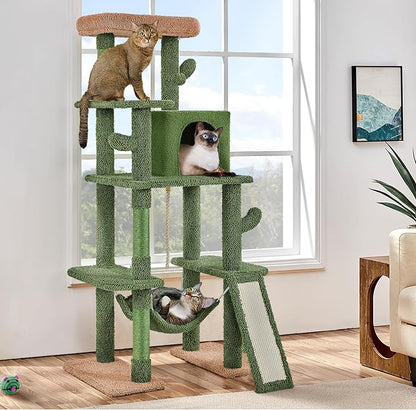 Yaheetech 63in Cactus Cat Tree, Pet Furniture Activity Center - Image 2