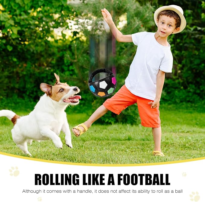 Dog Toy Ball with Handle, Toss and Fetch Play, Interactive Ball - Image 3