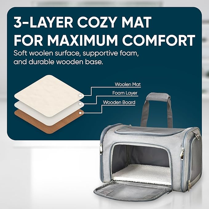 Pet Travel Carrier Bag – Airline Approved Soft-Sided Dog & Cat Carrier - Image 5