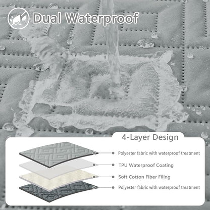 hyha Waterproof Dog Blanket, Soft Pet Bed Blankets, Waterproof Sofa Couch Cover - Image 2