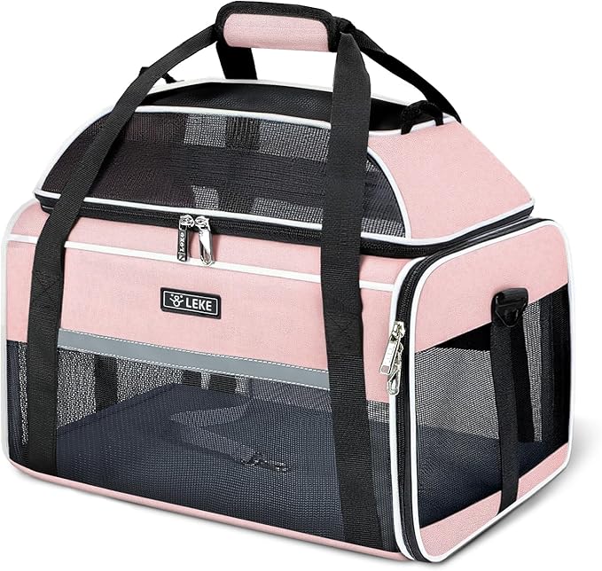 Lekereise Top-Expandable Pet Carrier 18x11x11Inch Delta American United Airline by Lekereise