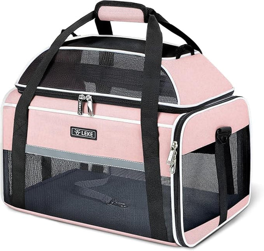 Lekereise Top-Expandable Pet Carrier 17x11x9.5 Inch Alaska Hawaiian Airline by Lekereise