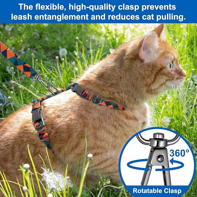 Cat Harness and Leash Set with Matching Collar – Escape Proof Harness - Image 2