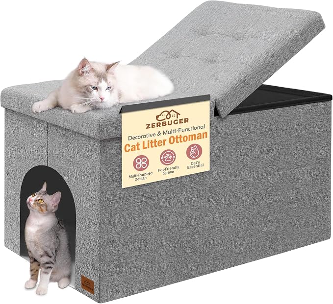 Cat Litter Box Enclosure Furniture by Zerbuger