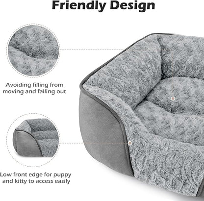 INVENHO Small Dog Bed Rectangle Washable Orthopedic Soft Calming Sleeping - Image 5
