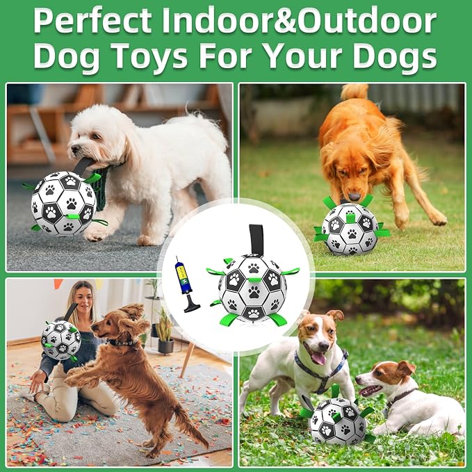 QDAN 2 PCS Dog Toys Soccer Ball Set - Image 4