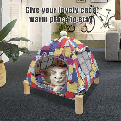 Pozico Portable Cat Tent Bed – Lightweight Foldable Cat House - Image 2