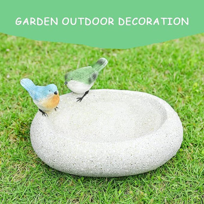 MUMTOP Bird Baths for Outdoors, Antique Outdoor Garden Bird Bath Resin Birdbath - Image 7