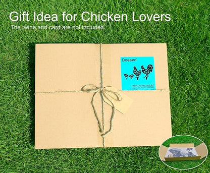 Metal Chicken Garden Decor for Outside, Decorative Garden Stakes Chicken Gifts - Image 4