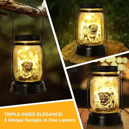 kyoryuger Pug Gifts for Women/Men Pug Solar Lanterns Dog Mom Birthday Dog - Image 3