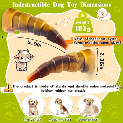 Dog Chew Toys for Aggressive Chewers, 2 Pack Indestructible Dog Toys for Large - Image 4