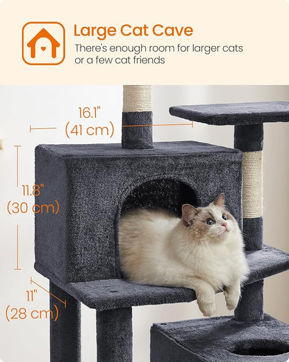 Feandrea Cat Tree, 73.2-Inch Tall Cat Tower, Plush Multi-Level Condo - Image 6