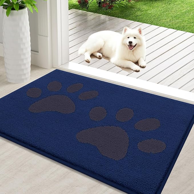Buganda Dog Door Mat for Muddy Paws, Absorbent Dirt Trapper Washable Indoor by Buganda