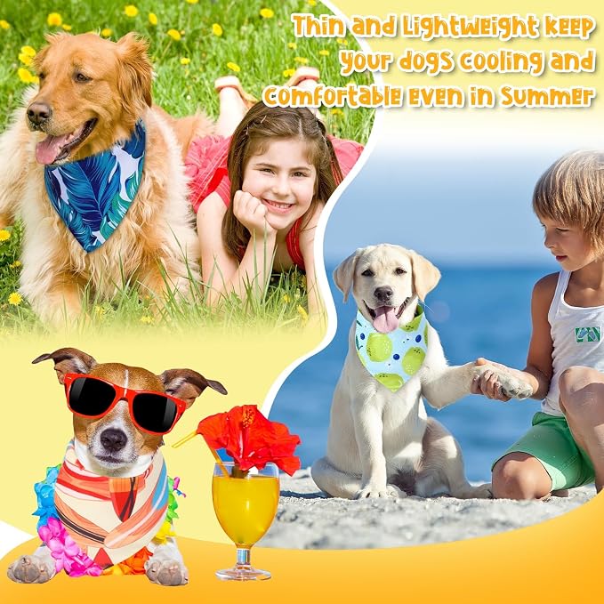 Reginary 120 Packs Dog Bandanas Bulk Dog Scarf Adjustable Holiday Pet Scarf - Image 4