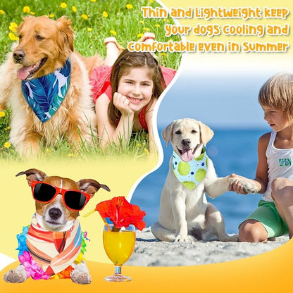Reginary 120 Packs Dog Bandanas Bulk Dog Scarf Adjustable Holiday Pet Scarf - Image 4