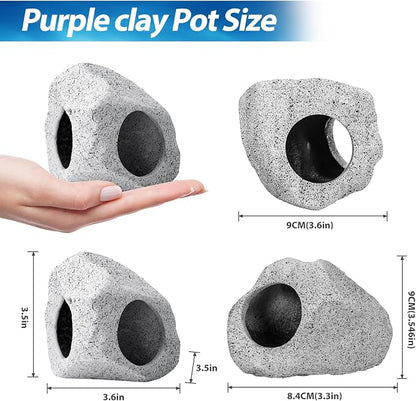 CousDUoBe 13Pcs Aquarium Hideaway Rock Cave Fish Tank Decorations quarium - Image 2